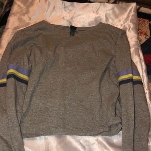 along sleeve crop top